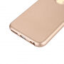 Műanyag tok iPhone 6 / 6S készülékre 360° védelemmel - elülső és hátsó részt is védi - arany