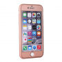 Műanyag tok iPhone 6 / 6S készülékre 360° védelemmel - elülső és hátsó részt is védi - rózsaszín-arany (Rose Gold)