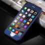 Műanyag tok iPhone 6 Plus / 6S Plus készülékre 360° védelemmel - elülső és hátsó részt is védi - kék