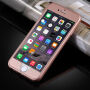 Műanyag tok iPhone 6 Plus / 6S Plus készülékre 360° védelemmel - elülső és hátsó részt is védi - rózsaszín-arany (Rose Gold)