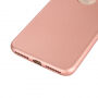 Szilikonos tok iPhone 8 Plus / 7 Plus készülékre 360° védelemmel - elülső és hátsó részt is védi - rózsaszín-atany (Rose Gold)