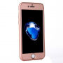 Szilikonos tok iPhone 8 / 7 készülékre 360° védelemmel - elülső és hátsó részt is védi - rózsaszín-arany (Rose Gold)