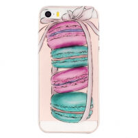 Védőtok művészi kivitelezés iPhone 5 / 5S / SE (2016) - macaronok