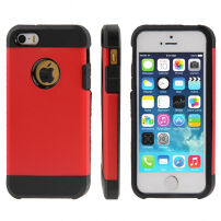 Szuper ellenálló "Armor" tok iPhone 5 / 5S / SE (2016) készülékre - piros