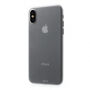 Műanyag ultravékony matt hátsó fedél iPhone XS / iPhone X készülékre - átlátszó