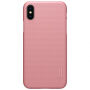 NILLKIN hátsó fedél kijelzővédővel Apple iPhone XS / iPhone X - rózsaszín-arany