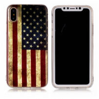 Műanyag hátsó fedél Apple iPhone XS / iPhone X készülékre - amerikai zászló