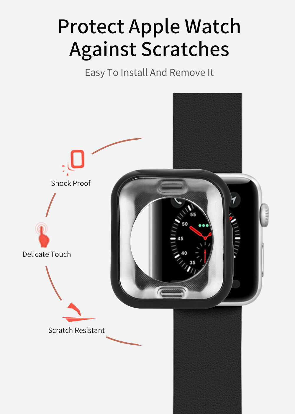 Dux Ducis védő tok Apple Watch 40mm - fekete
