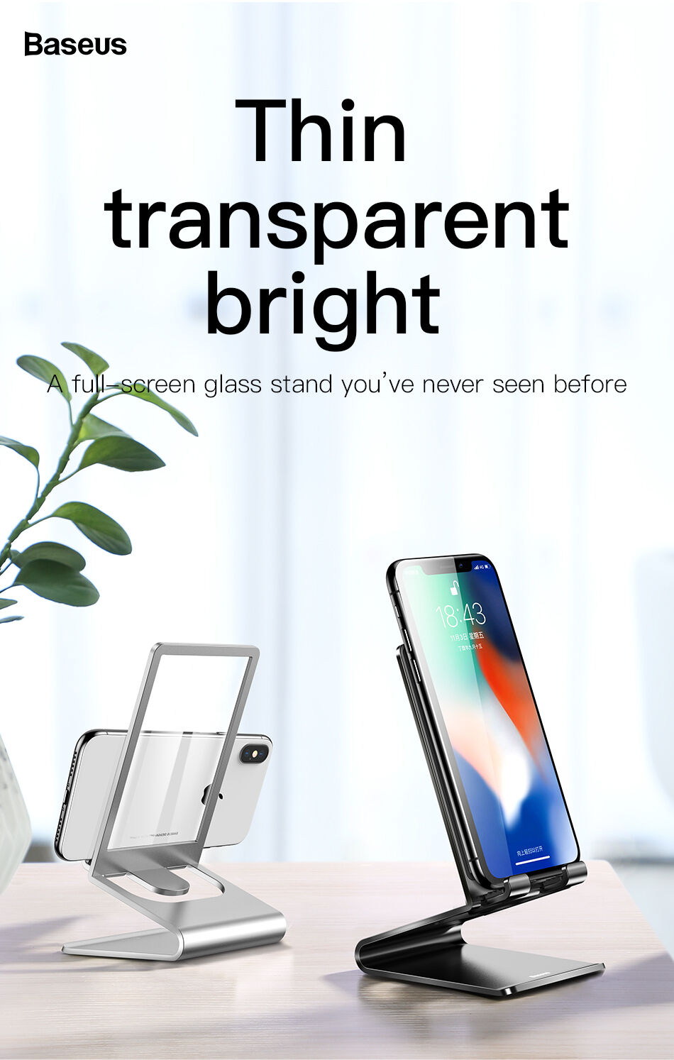 BASEUS elegáns állvány iPhone - fekete