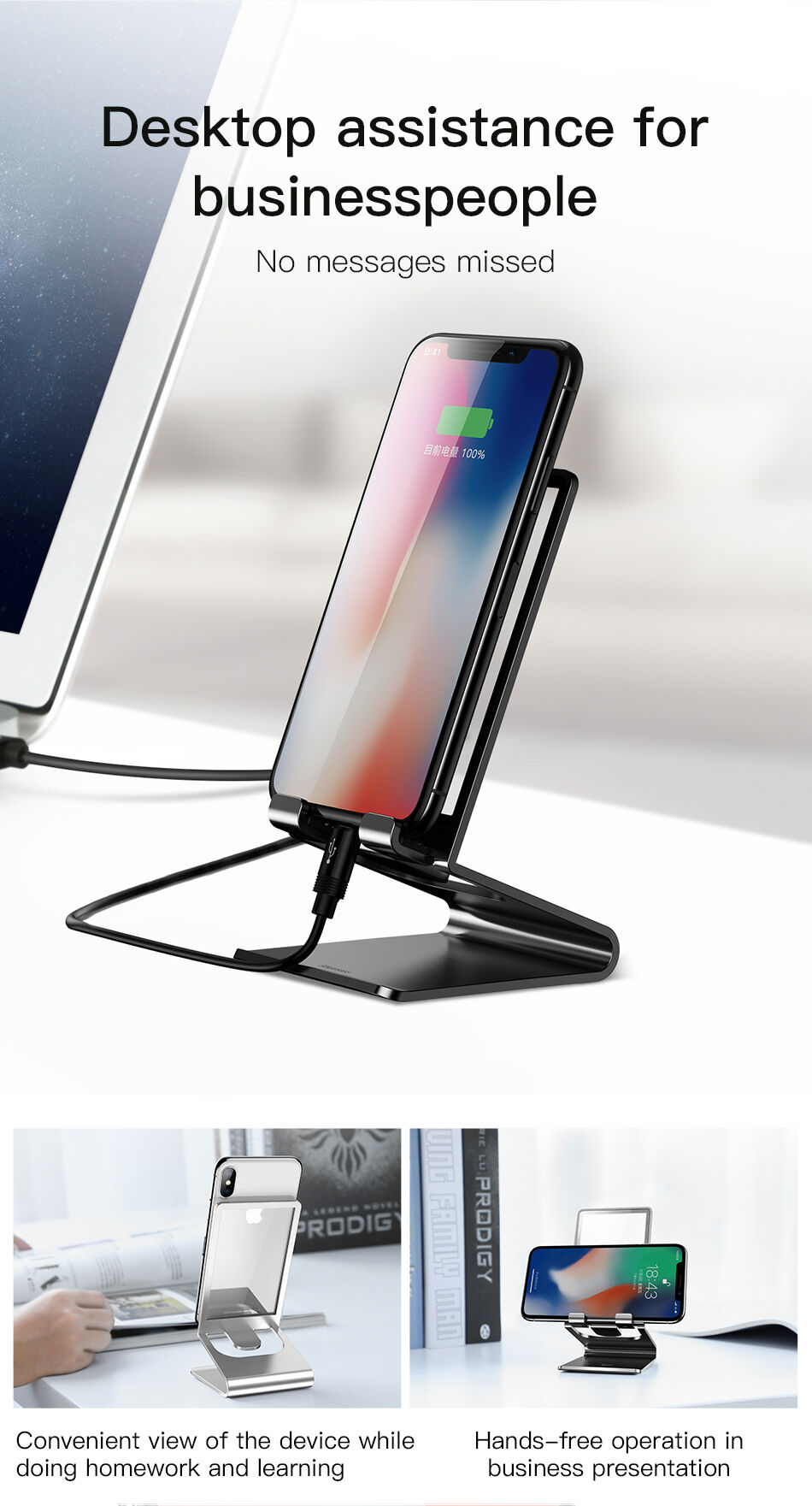 BASEUS elegáns állvány iPhone - fekete