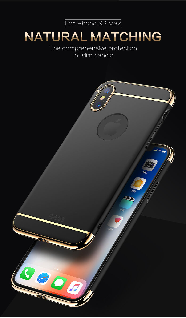 MOFI luxus tok iPhone XS Max - rózsaszín-arany