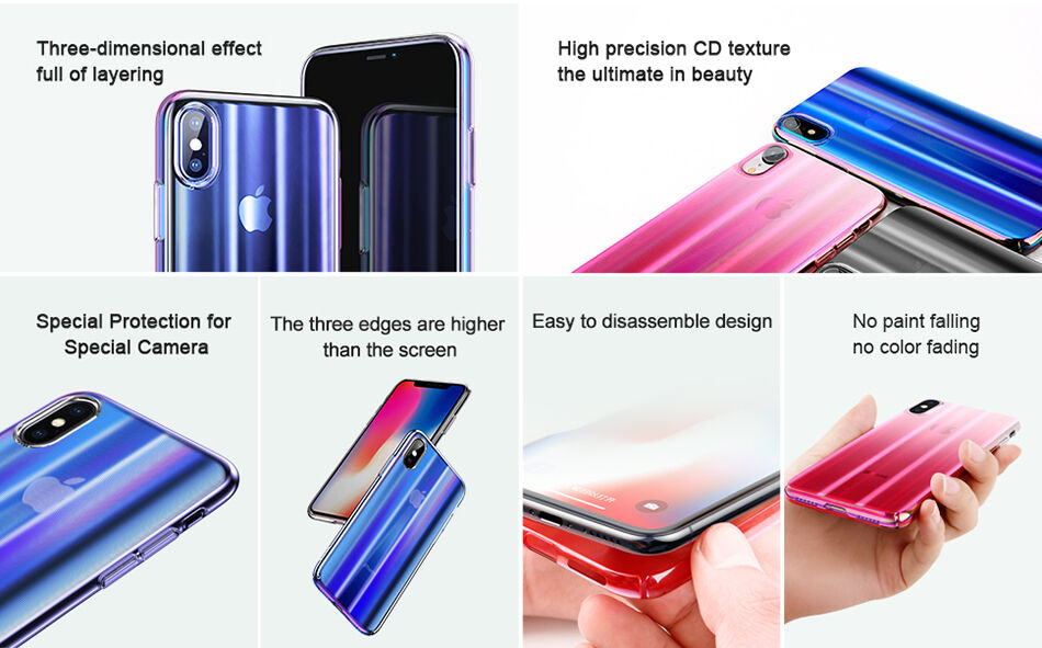 BASEUS Aurora tok iPhone XS - fekete
