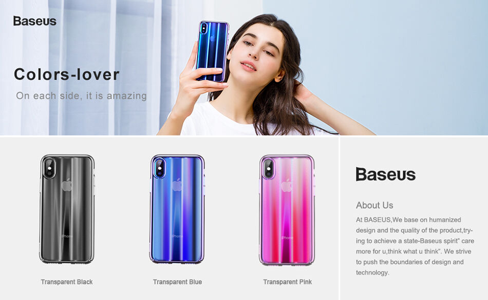 BASEUS Aurora tok iPhone XS - kék