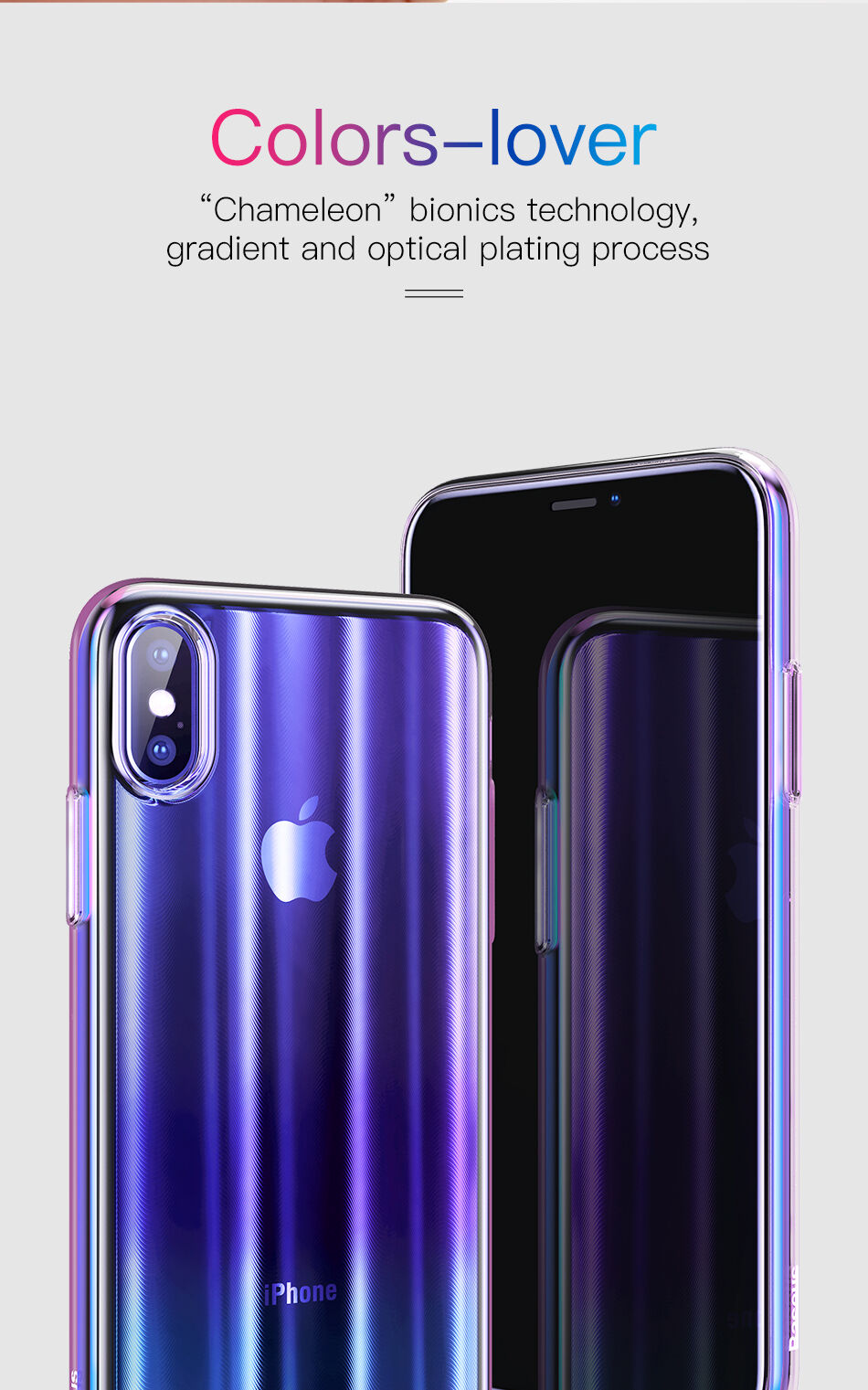 BASEUS Aurora tok iPhone XS - kék