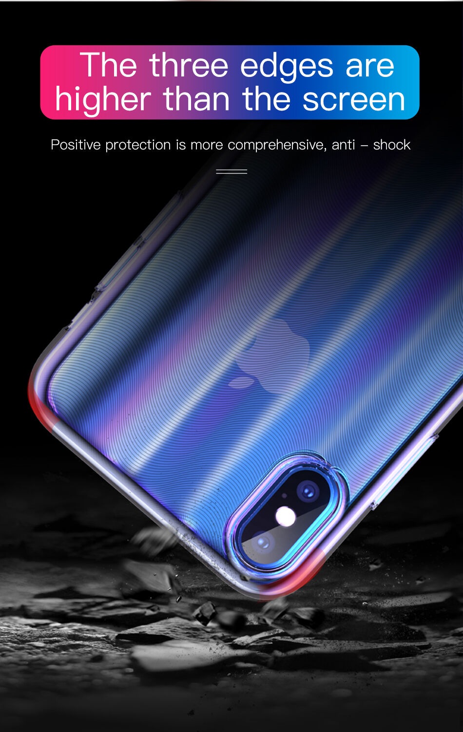 BASEUS Aurora tok iPhone XS - kék