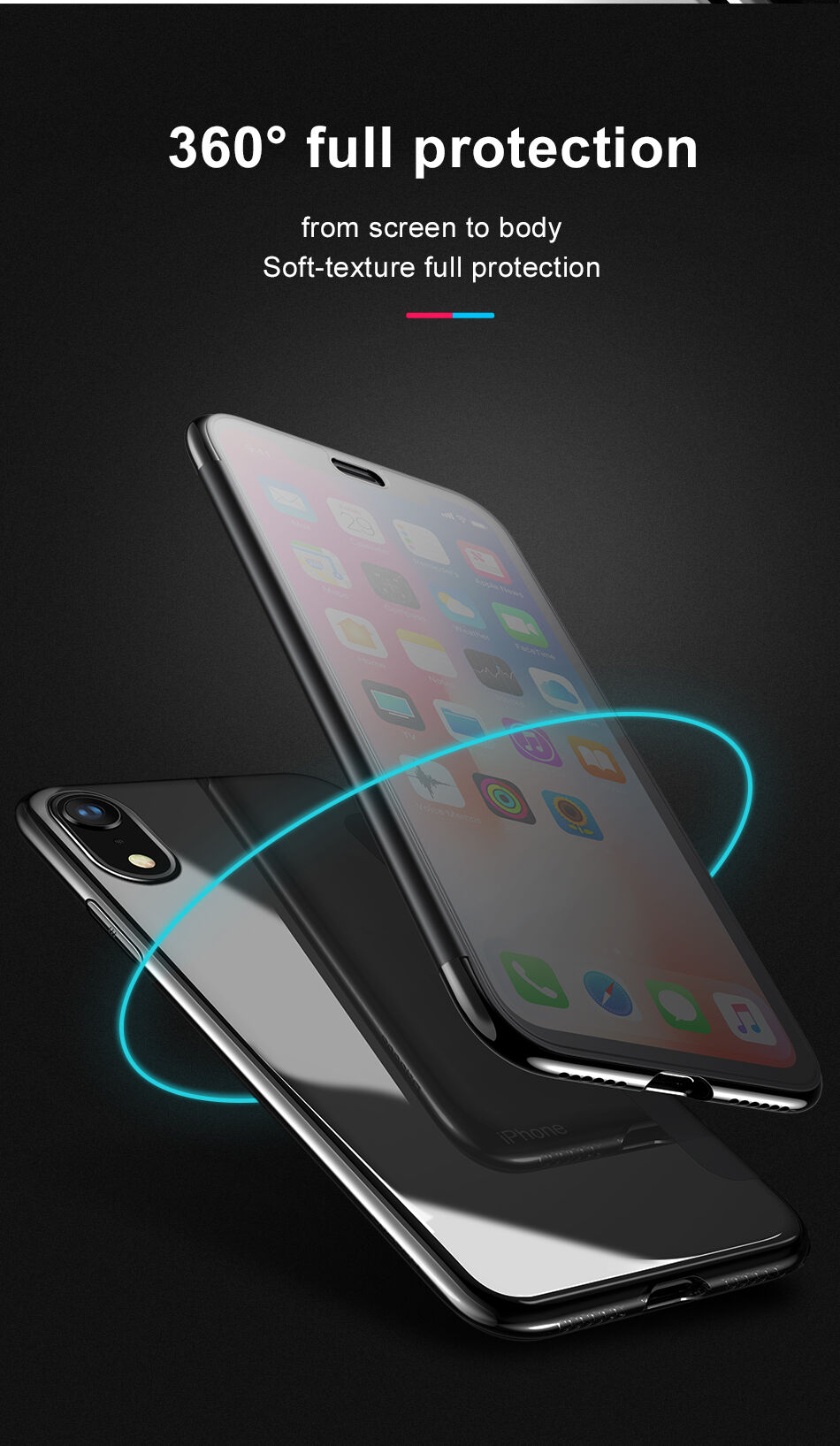 BASEUS flip cover tok iPhone XS Max - piros