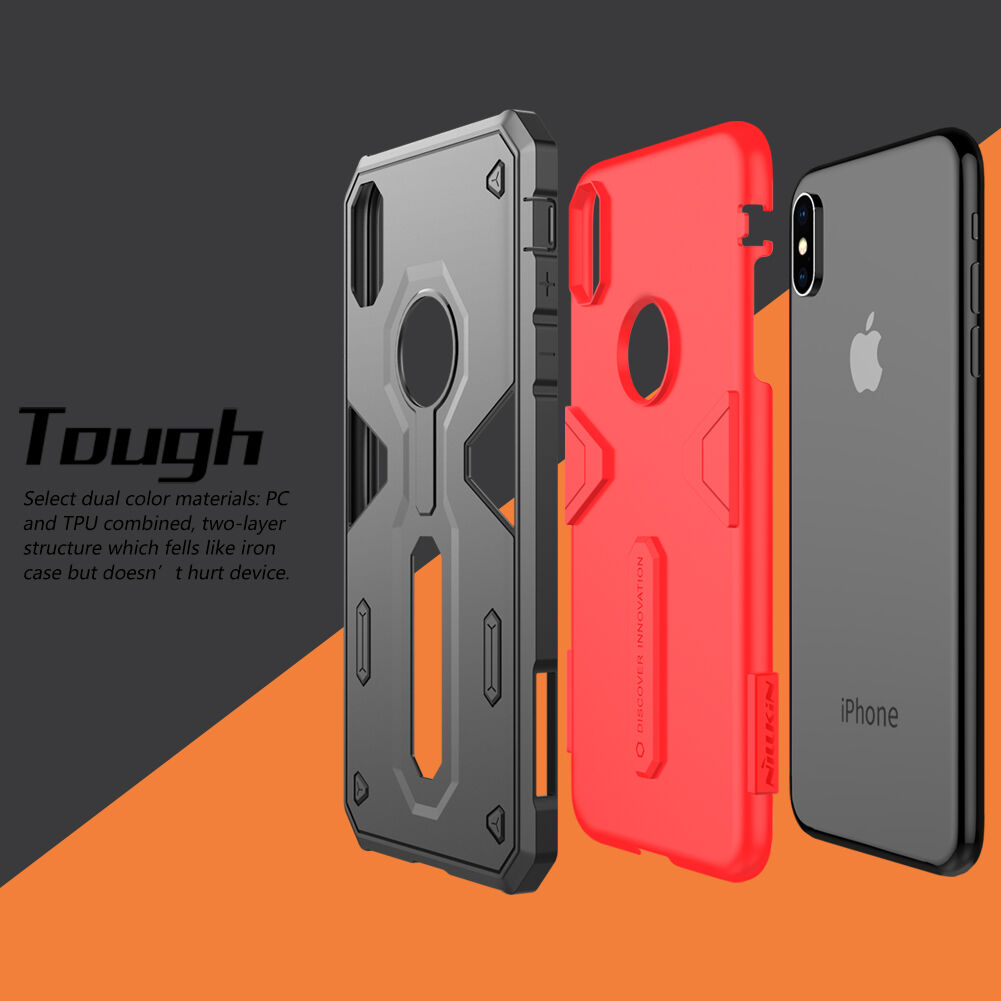 NILLKIN Defender II tartós tok iPhone XS Max - fekete
