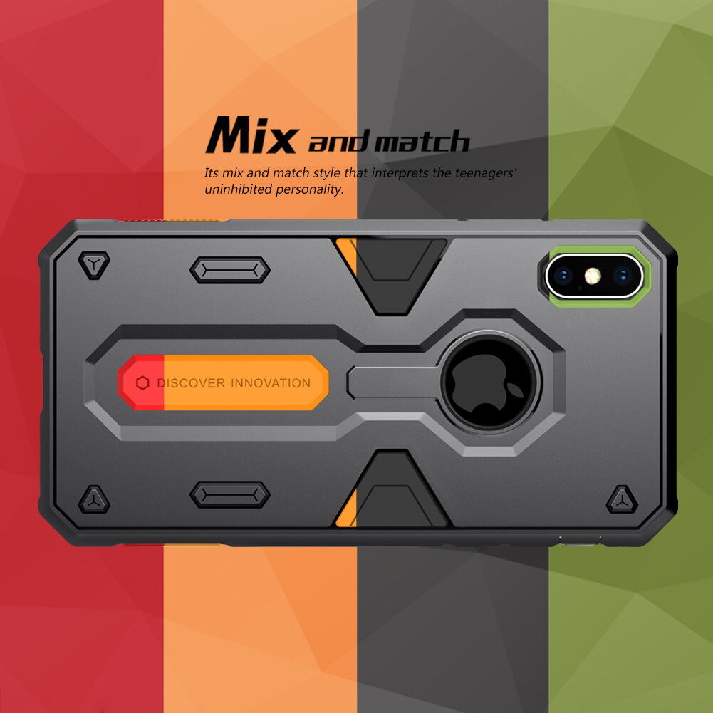 NILLKIN Defender II tartós tok iPhone XS Max - zöld