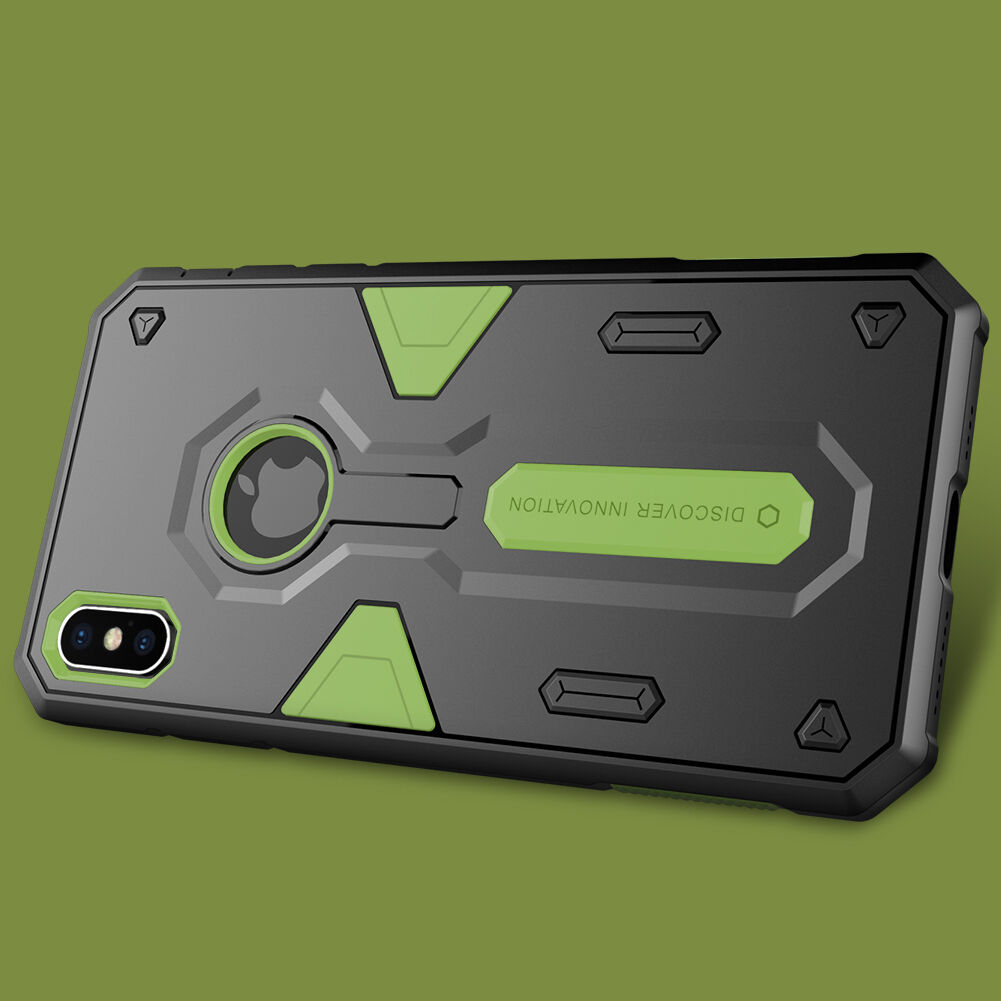NILLKIN Defender II tartós tok iPhone XS Max - zöld