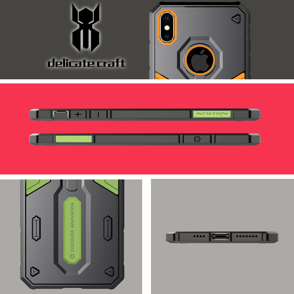 NILLKIN Defender II tartós tok iPhone XS Max - zöld