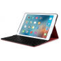 Vezeték nélküli Bluetooth billentyűzet és fedél Apple iPad 9,7" (2017/2018) készülékre - piros