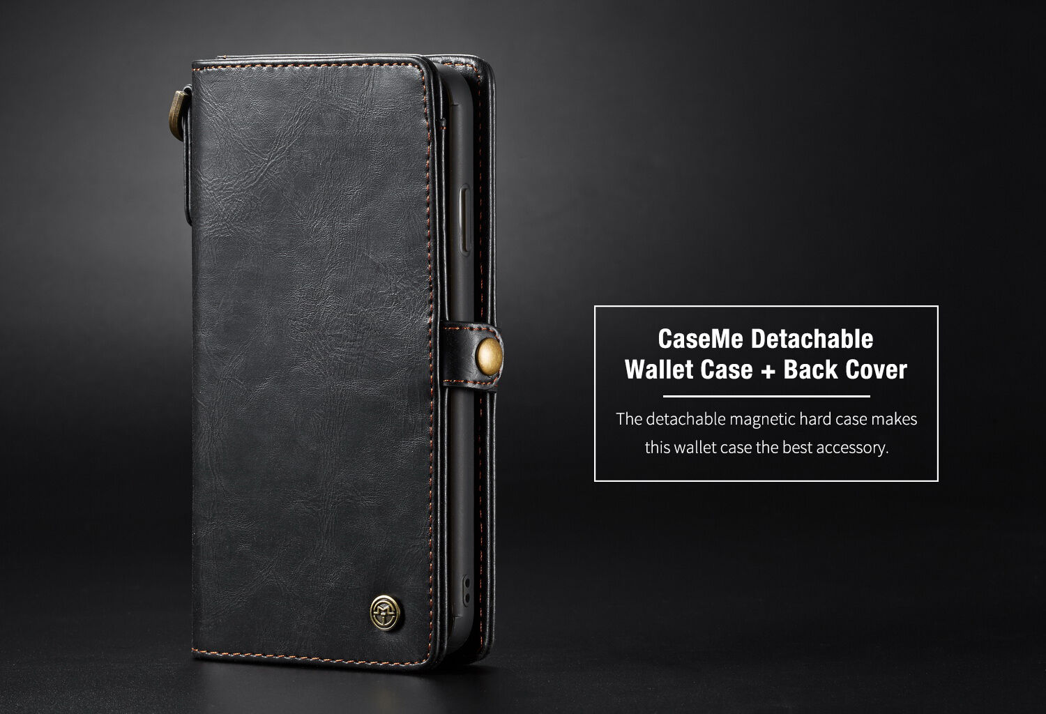 CASEME 2 az egyben levehető tok iPhone XS Max - fekete