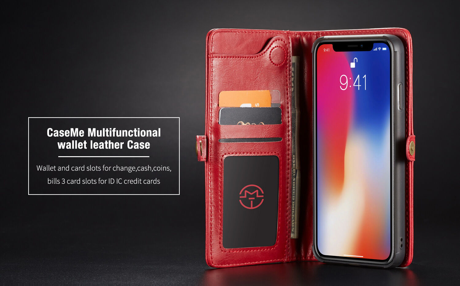 CASEME 2 az egyben levehető tok iPhone XS Max - fekete