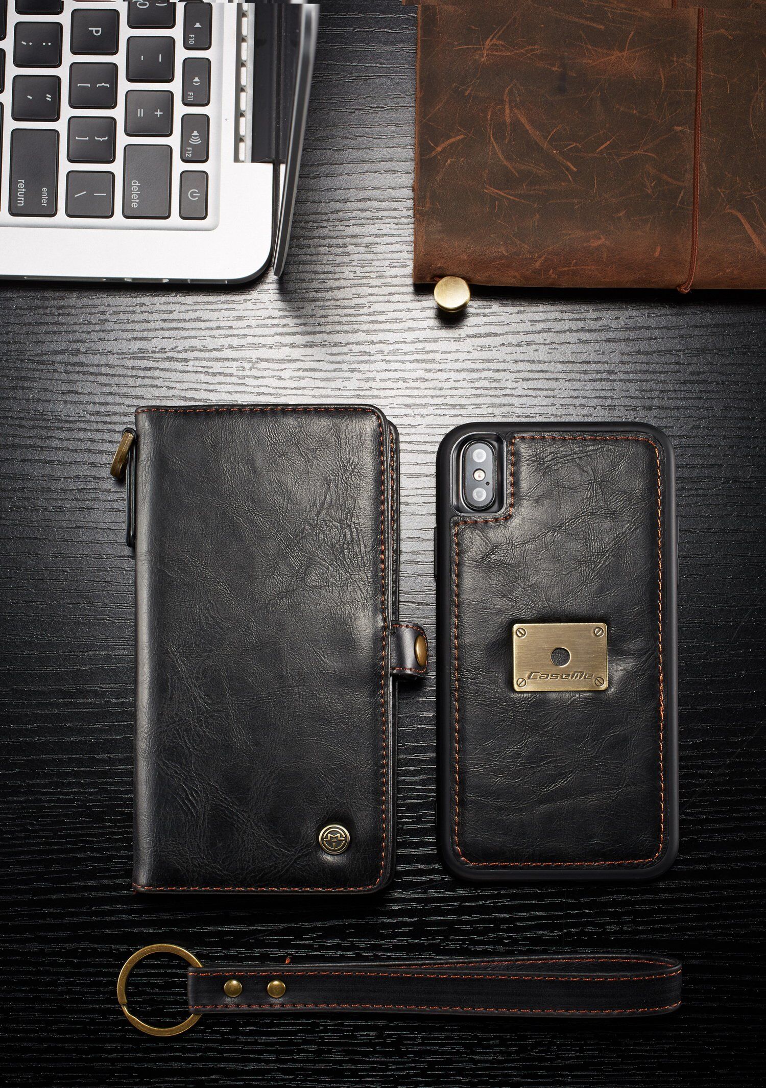 CASEME 2 az egyben levehető tok iPhone XS Max - piros
