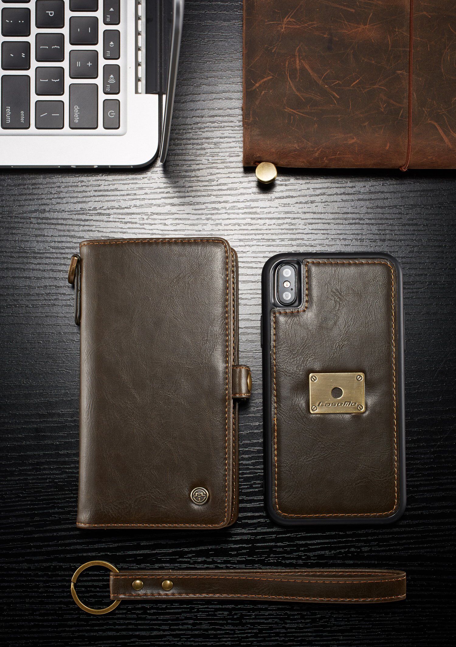 CASEME 2 az egyben levehető tok iPhone XS Max - piros