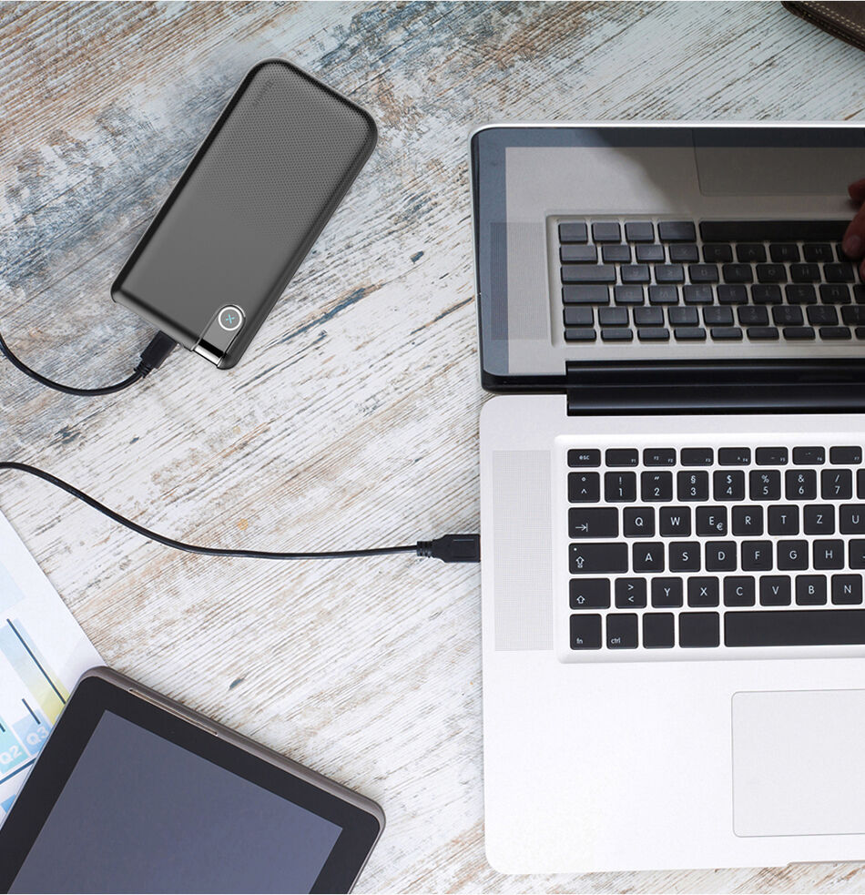 BASEUS külső akkumulátor / power bank 10000mAh vezeték nélküli töltővel - fekete