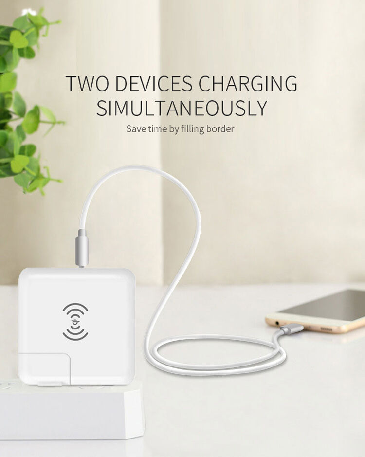 Töltő / power bank 6700mAh különböző csatlakozókkal (AU / UK / US / EU) és vezeték nélküli töltés funkcióval