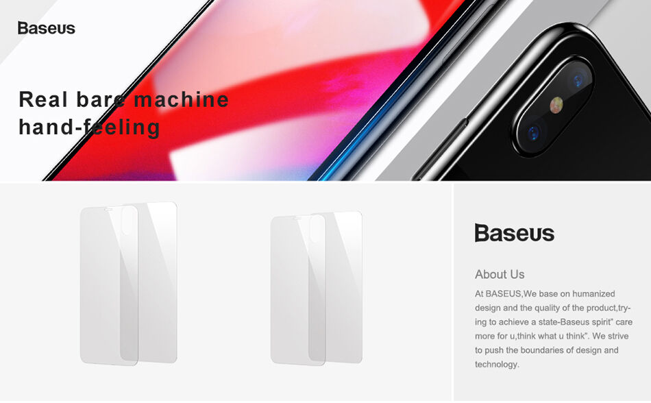 BASEUS edzett üveg (Tempered Glass) első és hátsó oldalra iPhone XS Max