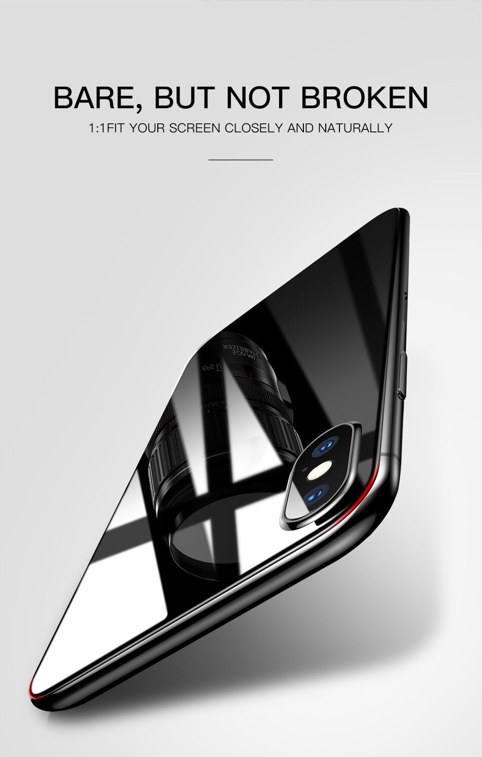 BASEUS edzett üveg (Tempered Glass) első és hátsó oldalra iPhone XS Max