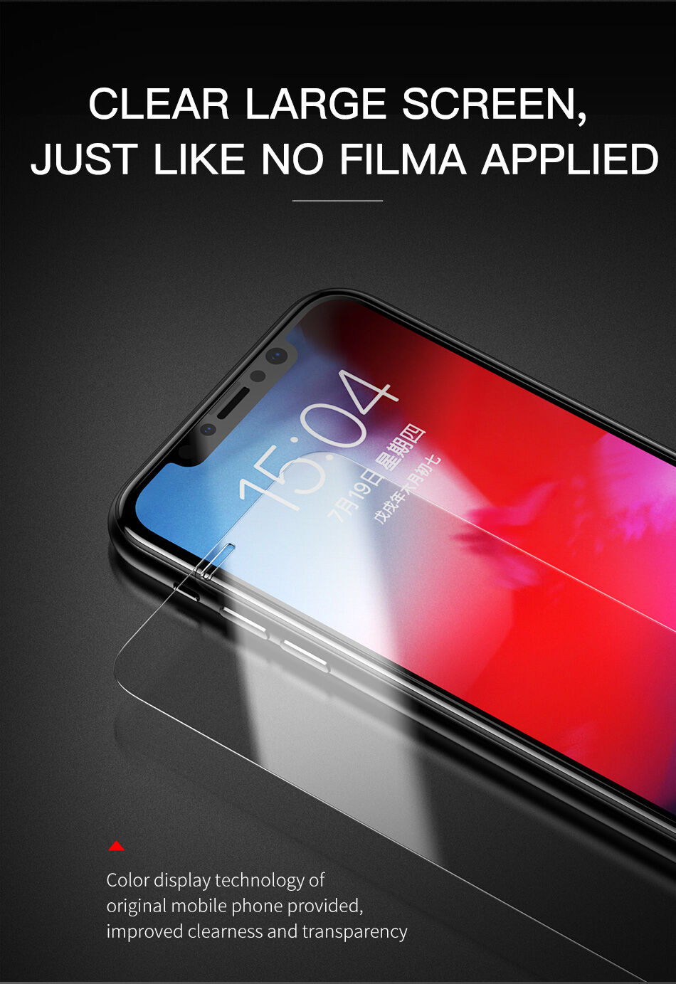 BASEUS edzett üveg (Tempered Glass) első és hátsó oldalra iPhone XS Max