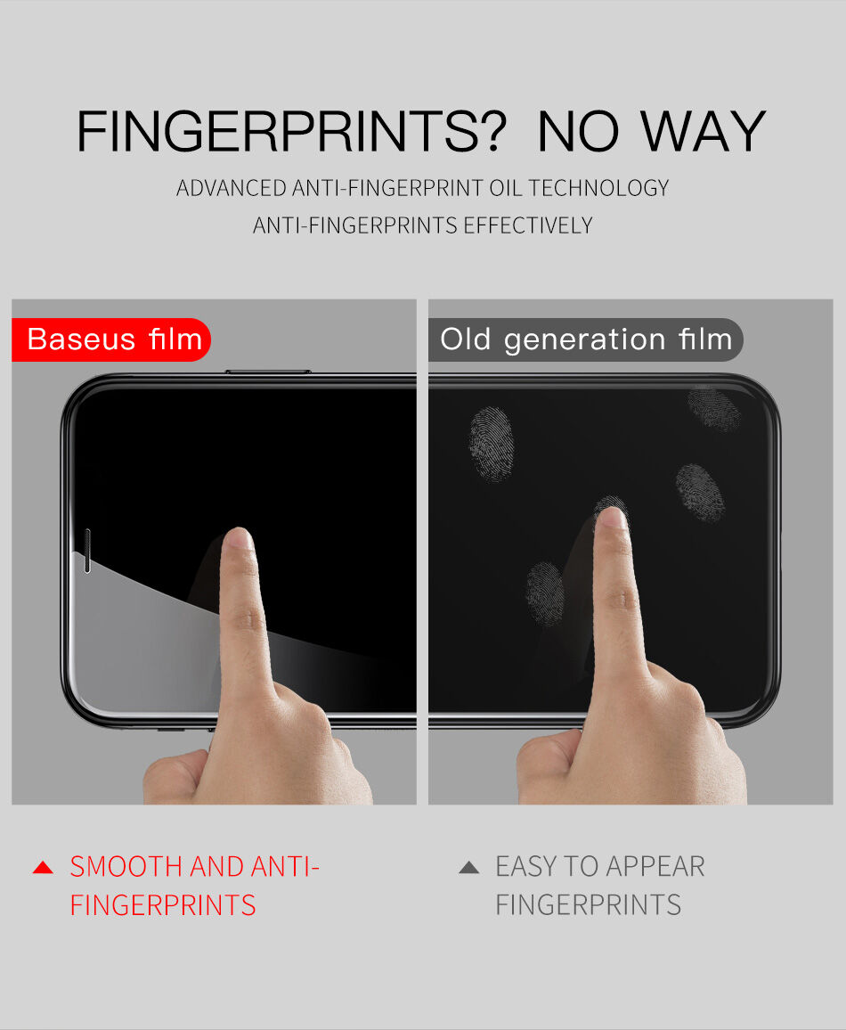 BASEUS edzett üveg (Tempered Glass) első és hátsó oldalra iPhone XS Max