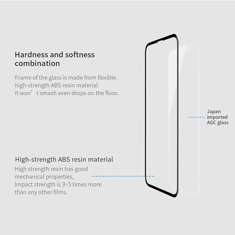 NILLKIN edzett 3D üveg iPhone XS Max / 11 Pro Max - fekete