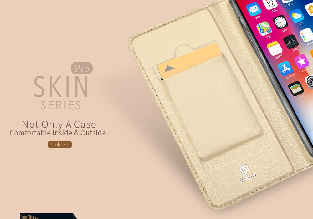 DUX DUCIS flip cover tok iPhone XS Max - szürke