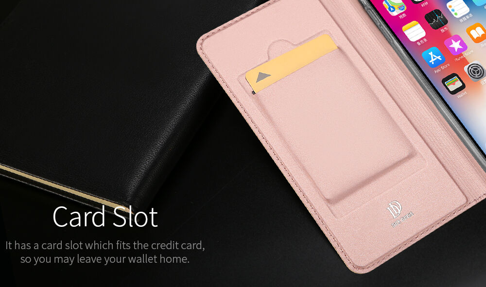 DUX DUCIS flip cover tok iPhone XS Max - szürke