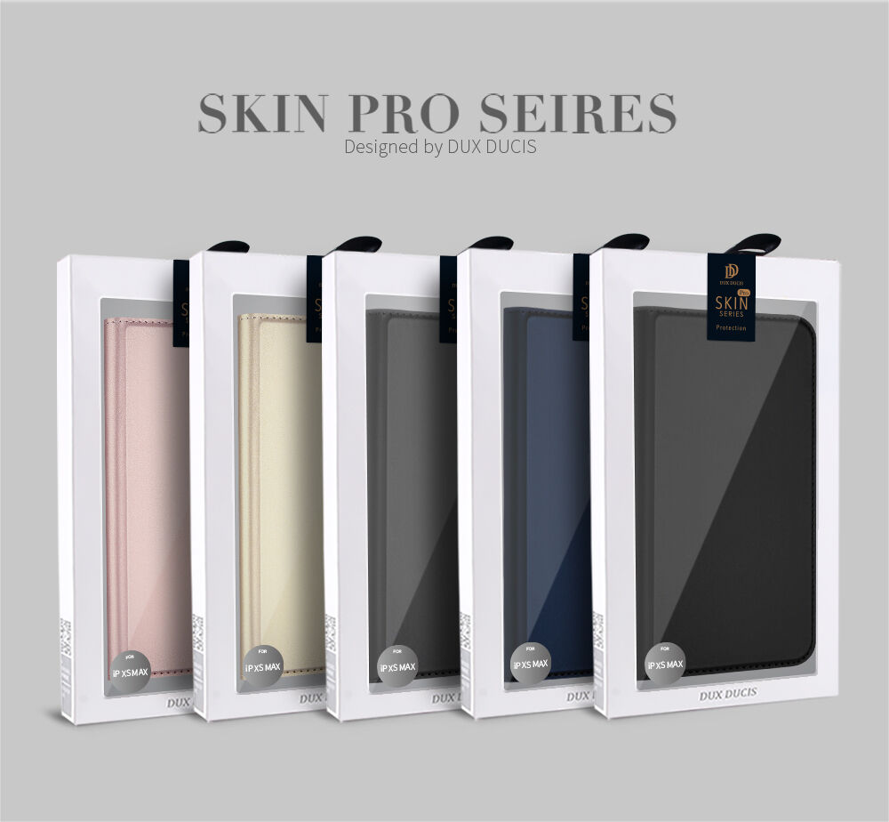 DUX DUCIS flip cover tok iPhone XS Max - szürke