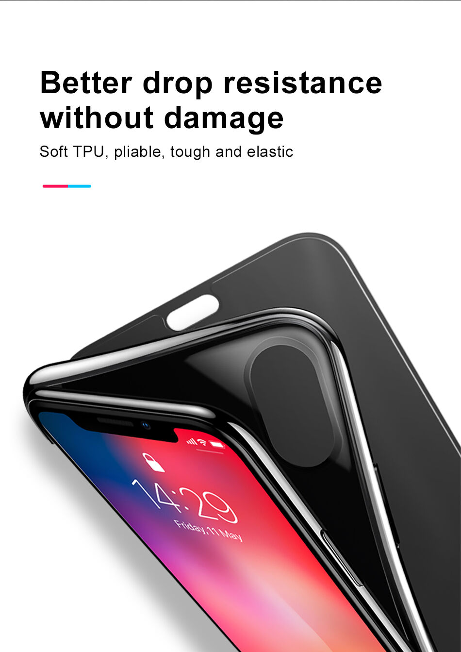 BASEUS flip cover tok iPhone XR - piros