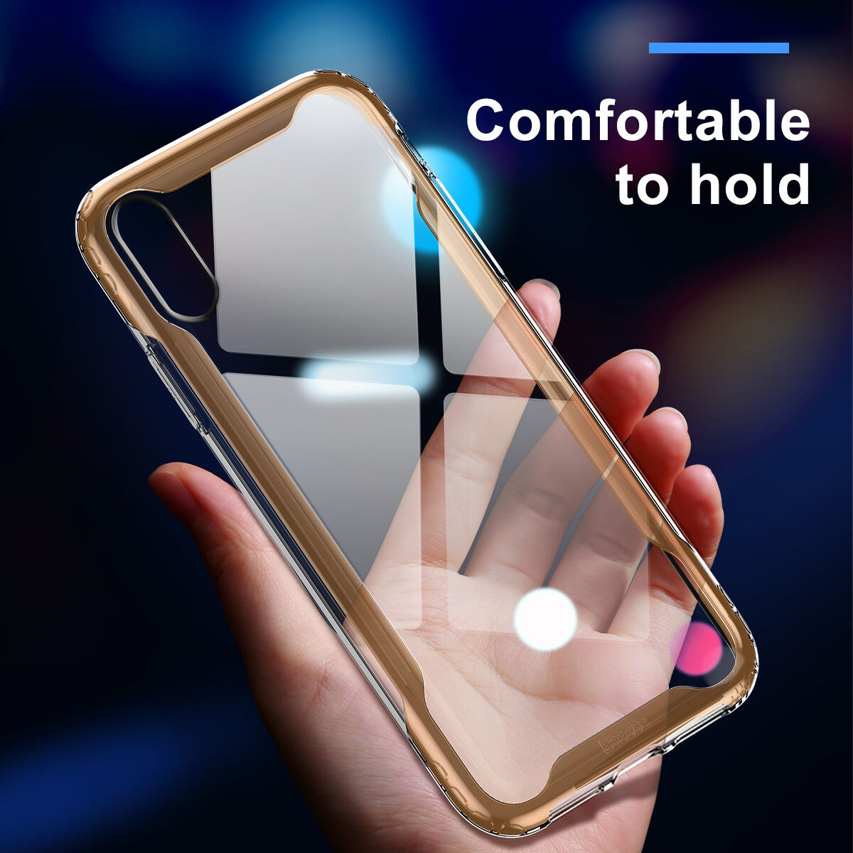 BASEUS Armor transzparens tok kerettel iPhone XR - fekete