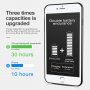 BASEUS dizájnos tok 5000mAh elemmel Apple iPhone SE (2020/2022) / 8 / 7 - krémszínű