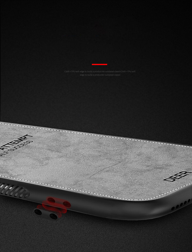 Védő tok textil felülettel iPhone XS / iPhone X - fekete