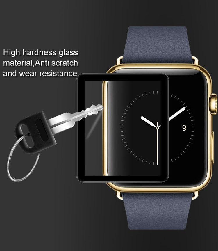 IMAK Pro+ extra ellenálló edzett 2.5D üveg (Tempered Glass) Apple Watch - 38mm - fekete
