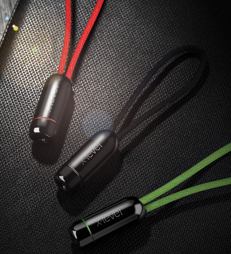 X-LEVEL elegáns USB / lightning kábel Apple iPhone / iPad / iPod - 8cm - piros