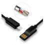 X-LEVEL elegáns USB / lightning kábel Apple iPhone / iPad / iPod - 8cm - piros