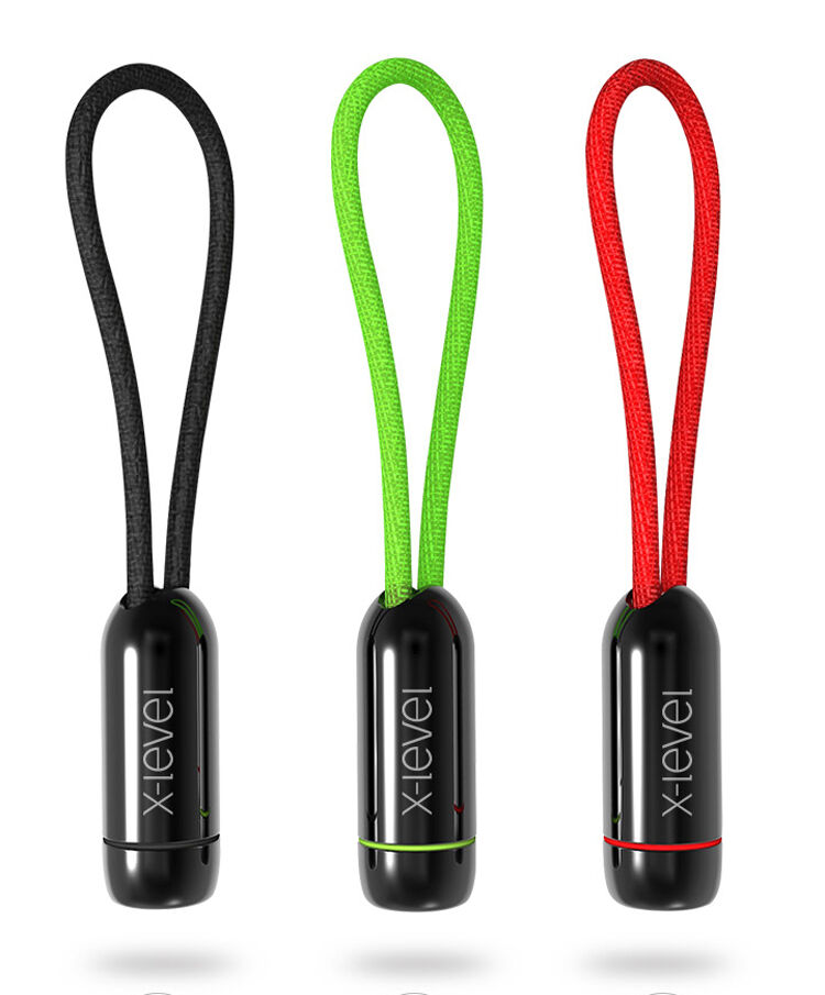 X-LEVEL elegáns USB / lightning kábel Apple iPhone / iPad / iPod - 8cm - piros