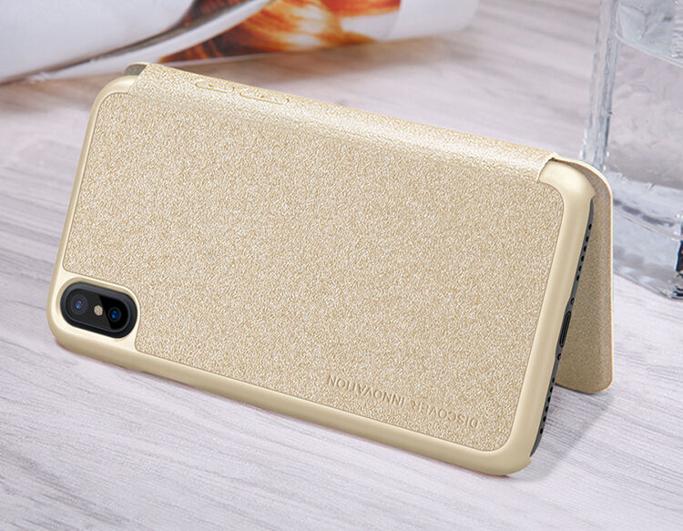 NILLKIN védő flip cover tok Apple iPhone XS / iPhone X - arany