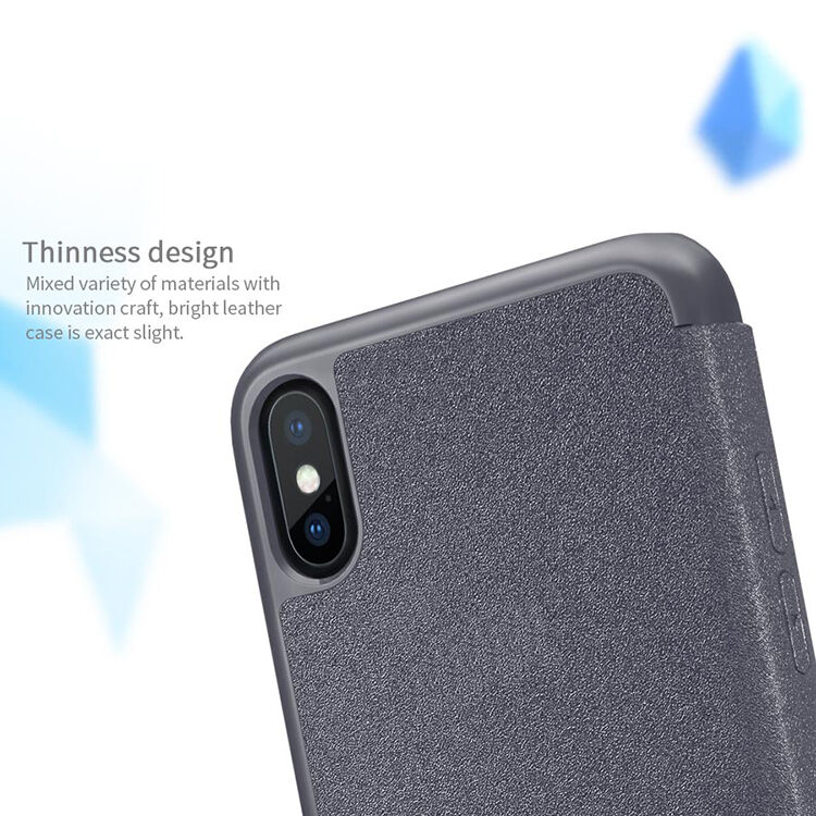 NILLKIN védő flip cover tok Apple iPhone XS / iPhone X - fekete