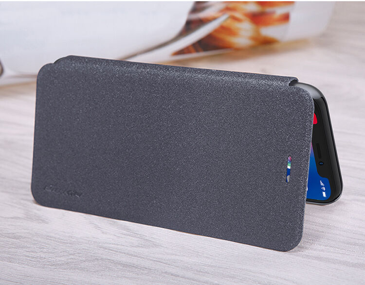 NILLKIN védő flip cover tok Apple iPhone XS / iPhone X - fekete